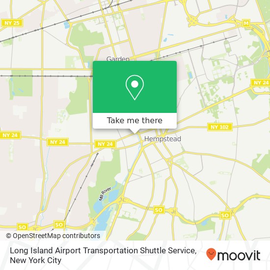 Mapa de Long Island Airport Transportation Shuttle Service