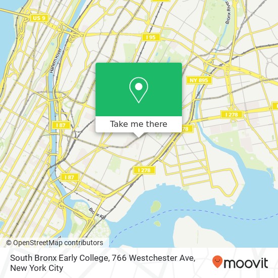 South Bronx Early College, 766 Westchester Ave map