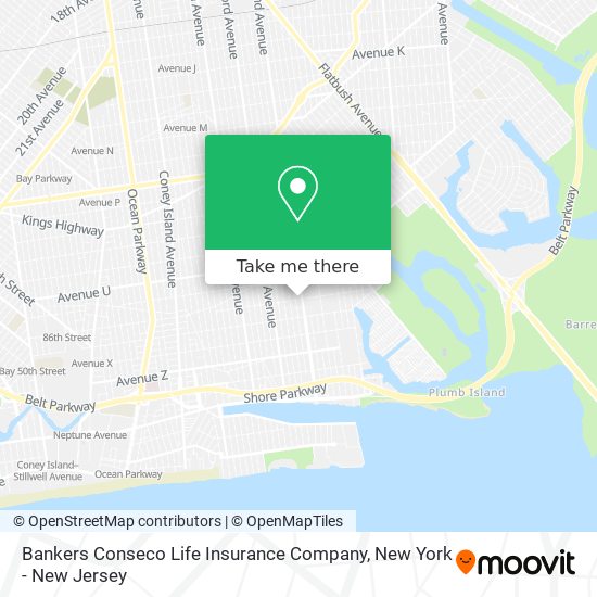 Mapa de Bankers Conseco Life Insurance Company