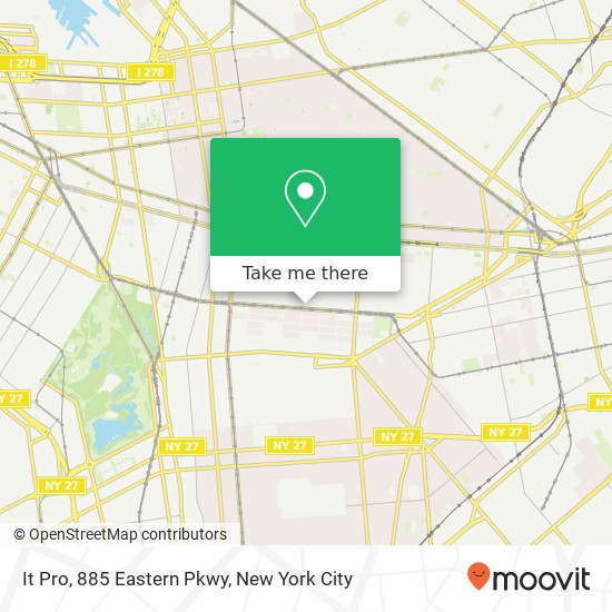 It Pro, 885 Eastern Pkwy map