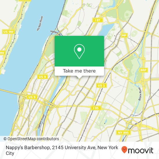 Mapa de Nappy's Barbershop, 2145 University Ave