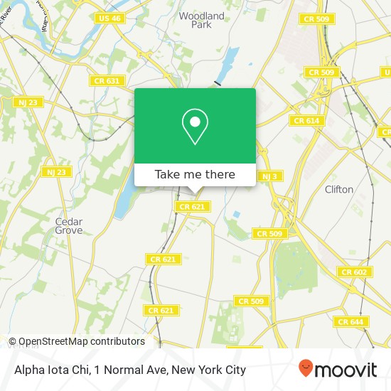 Mapa de Alpha Iota Chi, 1 Normal Ave