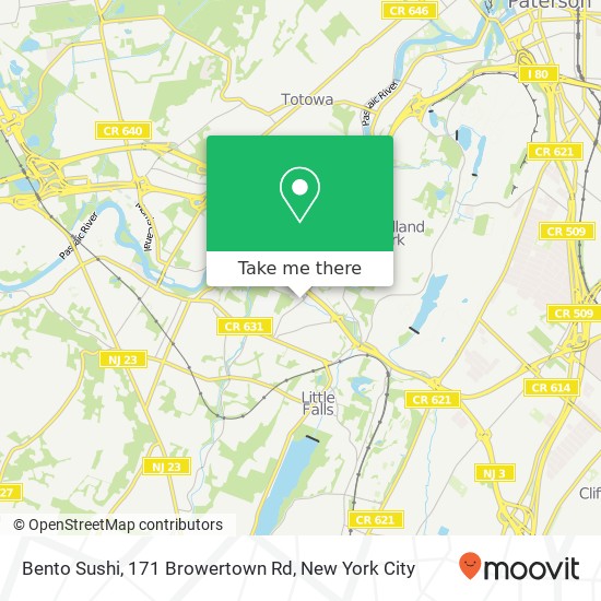 Mapa de Bento Sushi, 171 Browertown Rd