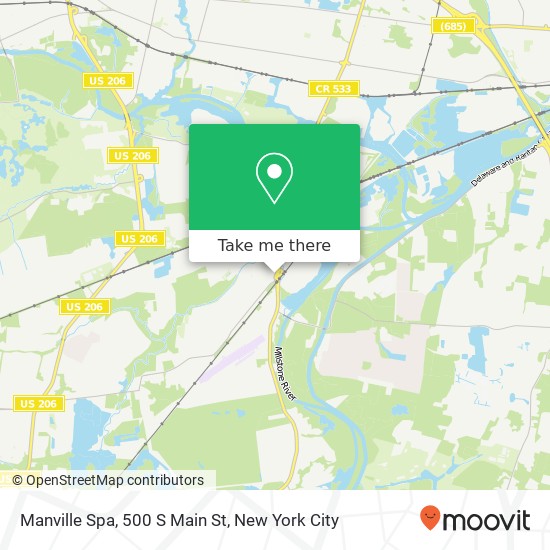 Mapa de Manville Spa, 500 S Main St