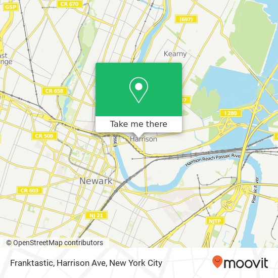 Franktastic, Harrison Ave map