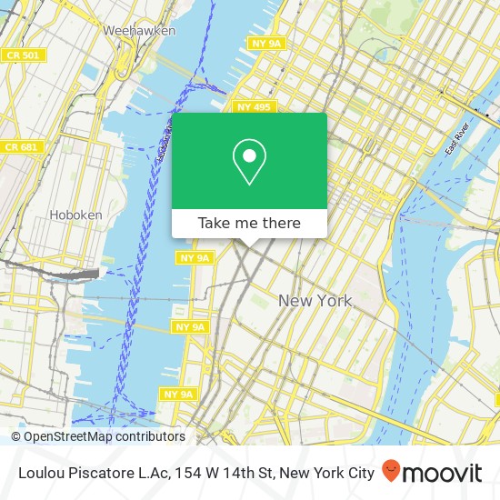Loulou Piscatore L.Ac, 154 W 14th St map