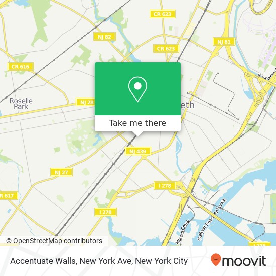 Accentuate Walls, New York Ave map