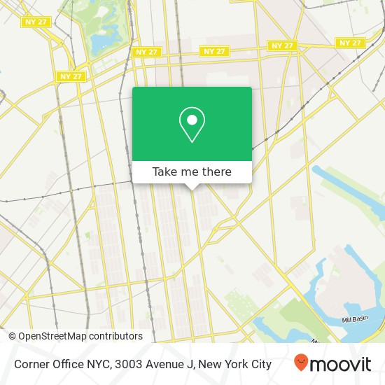 Mapa de Corner Office NYC, 3003 Avenue J