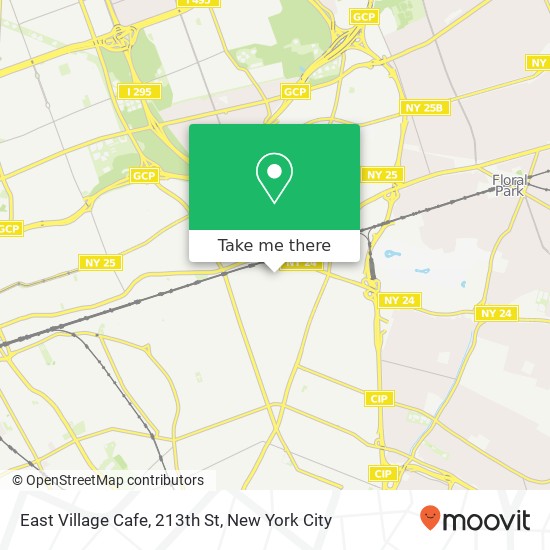 Mapa de East Village Cafe, 213th St
