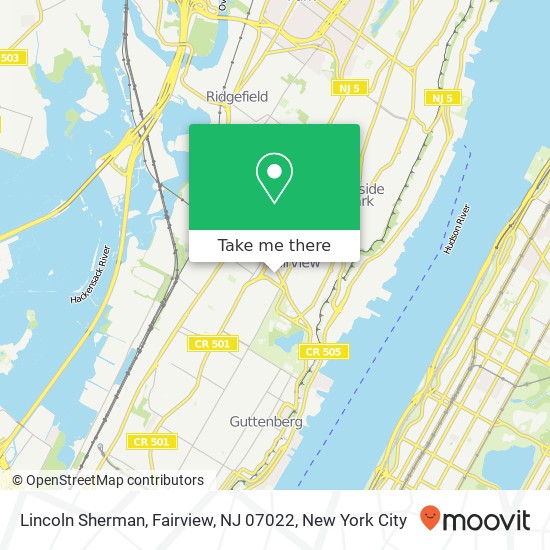 Lincoln Sherman, Fairview, NJ 07022 map