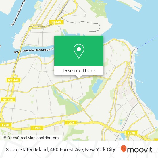 Mapa de Sobol Staten Island, 480 Forest Ave