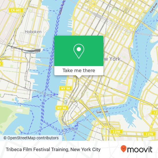 Tribeca Film Festival Training map