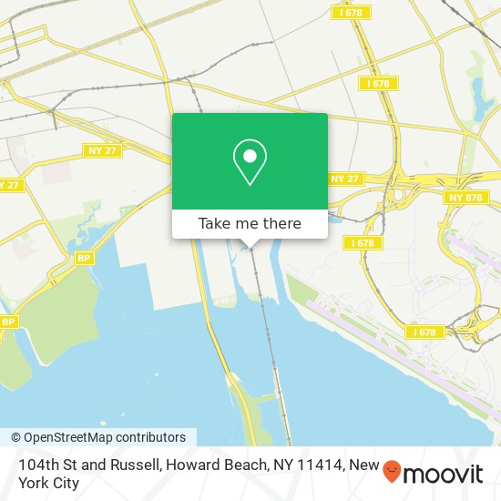 Mapa de 104th St and Russell, Howard Beach, NY 11414