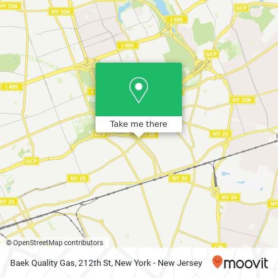 Mapa de Baek Quality Gas, 212th St