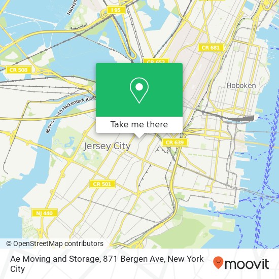 Ae Moving and Storage, 871 Bergen Ave map