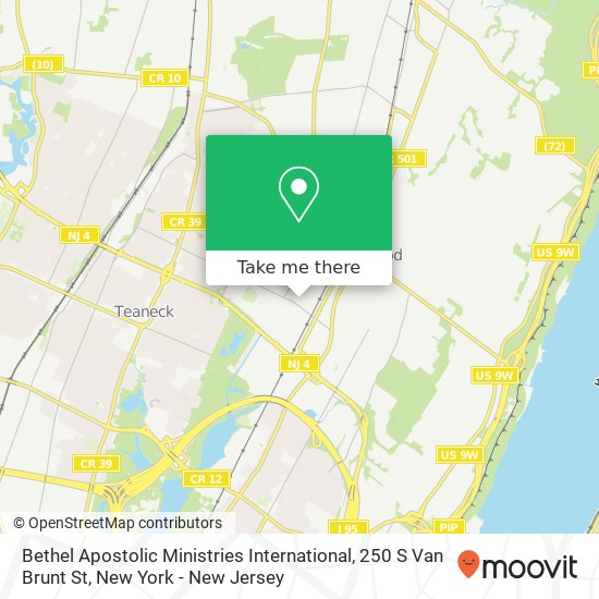 Mapa de Bethel Apostolic Ministries International, 250 S Van Brunt St