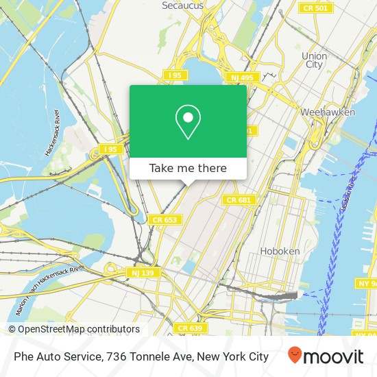 Mapa de Phe Auto Service, 736 Tonnele Ave