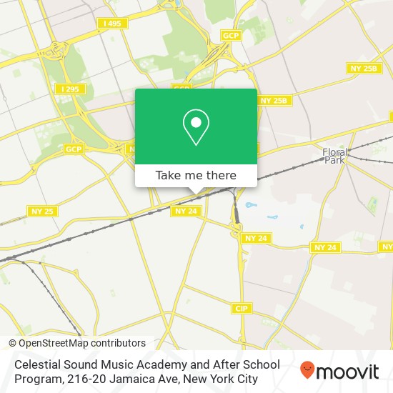 Mapa de Celestial Sound Music Academy and After School Program, 216-20 Jamaica Ave