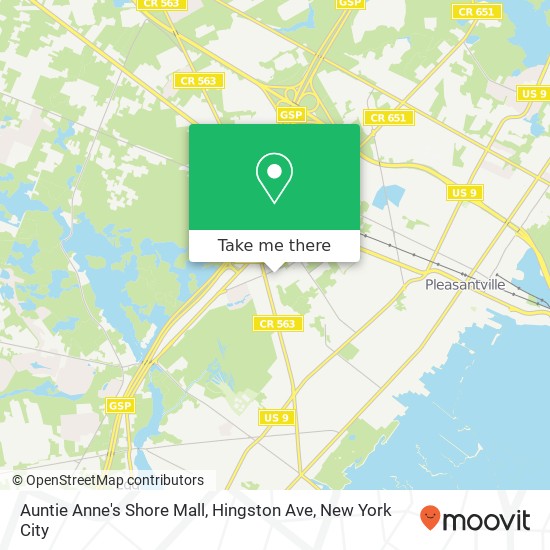 Mapa de Auntie Anne's Shore Mall, Hingston Ave