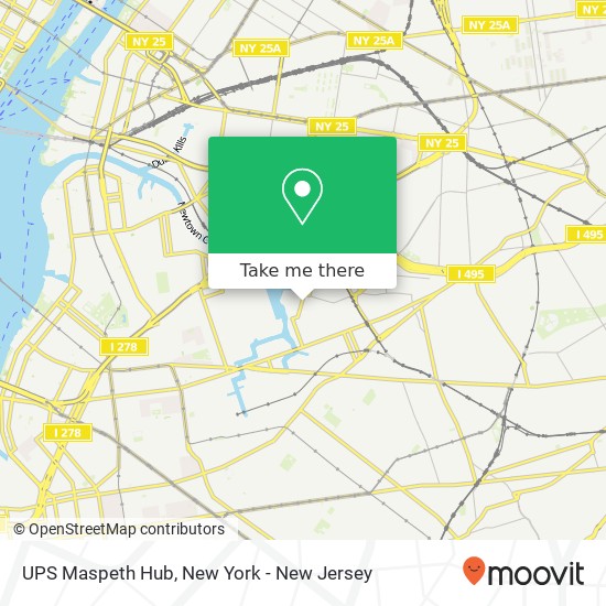 Mapa de UPS Maspeth Hub