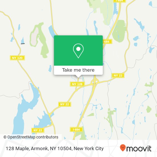 Mapa de 128 Maple, Armonk, NY 10504