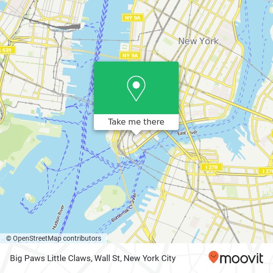 Big Paws Little Claws, Wall St map