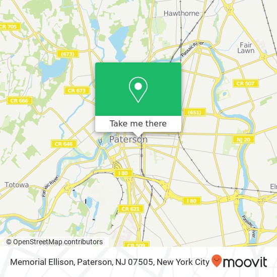 Mapa de Memorial Ellison, Paterson, NJ 07505