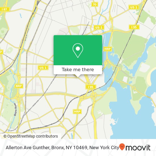 Mapa de Allerton Ave Gunther, Bronx, NY 10469