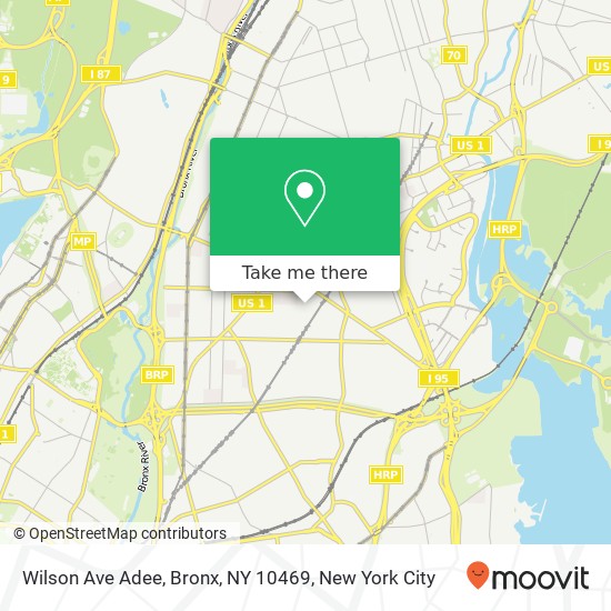 Mapa de Wilson Ave Adee, Bronx, NY 10469