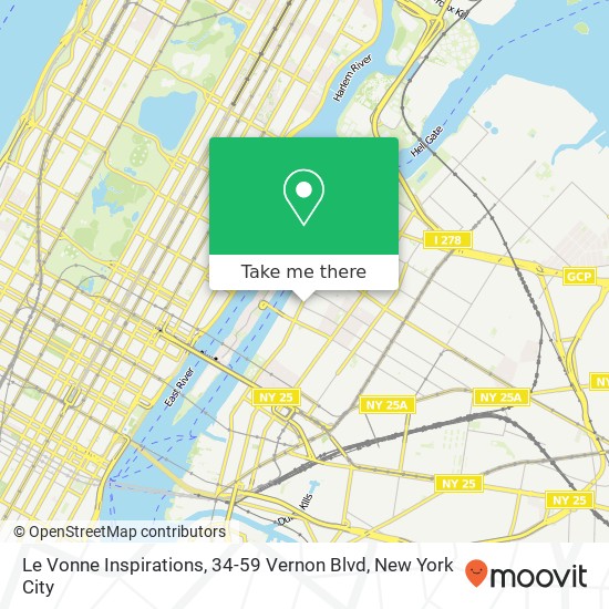 Mapa de Le Vonne Inspirations, 34-59 Vernon Blvd