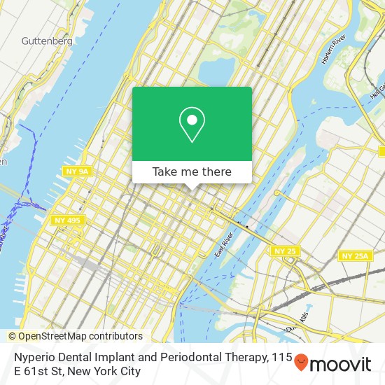 Nyperio Dental Implant and Periodontal Therapy, 115 E 61st St map