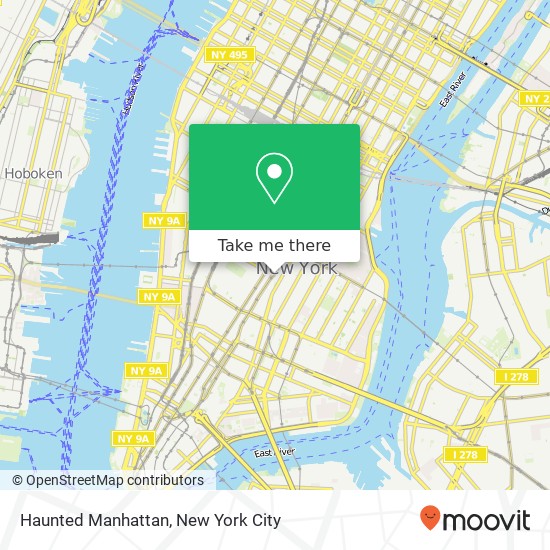 Haunted Manhattan map