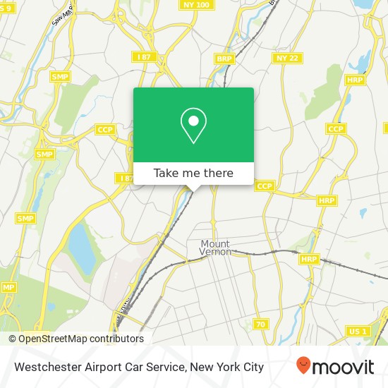 Mapa de Westchester Airport Car Service