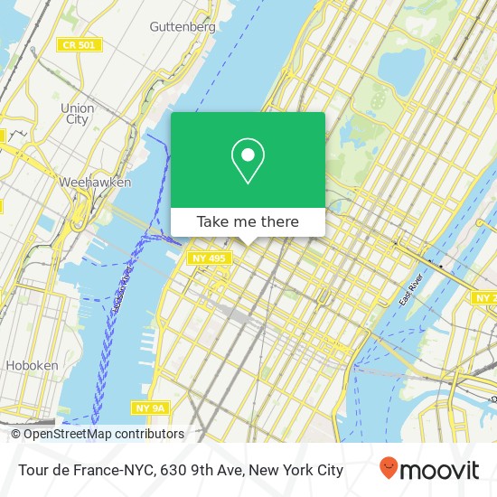 Tour de France-NYC, 630 9th Ave map
