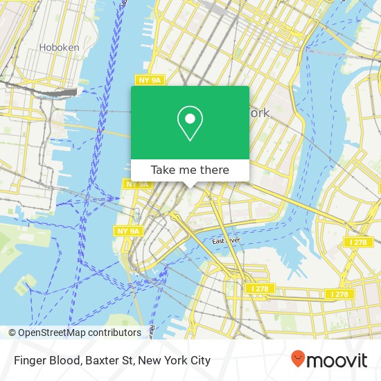 Finger Blood, Baxter St map