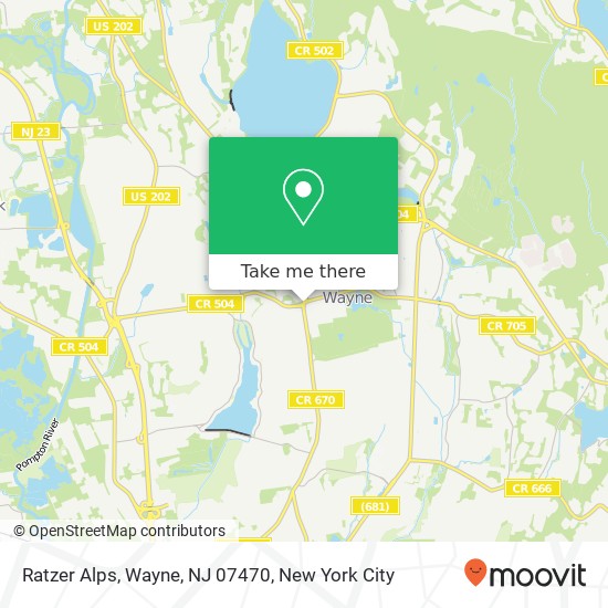 Mapa de Ratzer Alps, Wayne, NJ 07470