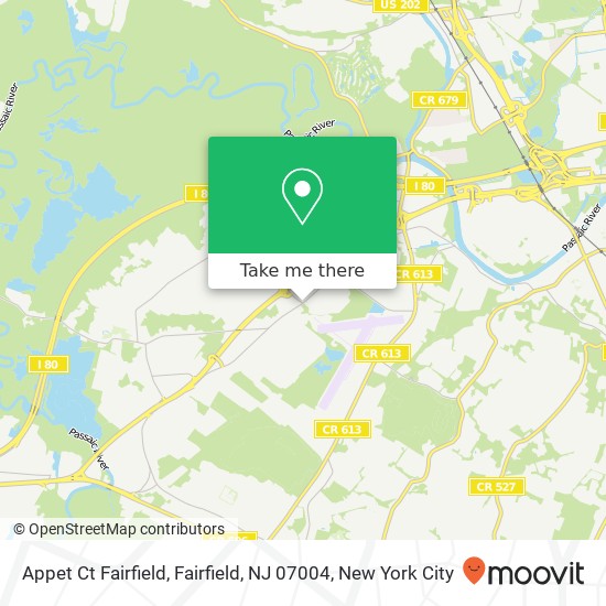 Mapa de Appet Ct Fairfield, Fairfield, NJ 07004
