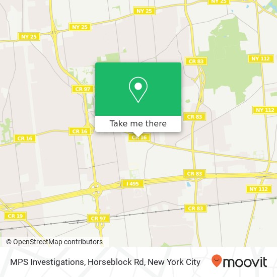 MPS Investigations, Horseblock Rd map