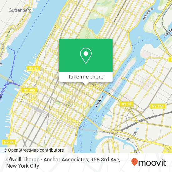 Mapa de O'Neill Thorpe - Anchor Associates, 958 3rd Ave