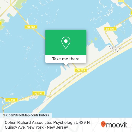 Mapa de Cohen Richard Associates Psychologist, 429 N Quincy Ave
