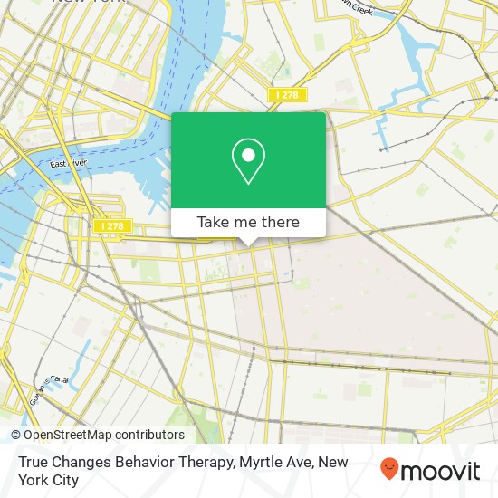 Mapa de True Changes Behavior Therapy, Myrtle Ave