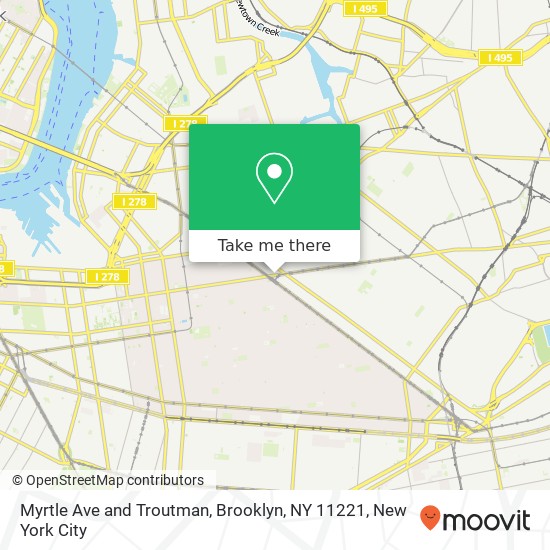 Mapa de Myrtle Ave and Troutman, Brooklyn, NY 11221