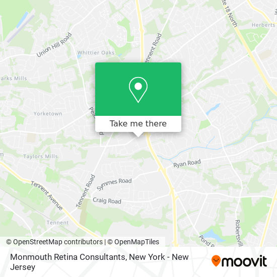 Monmouth Retina Consultants map