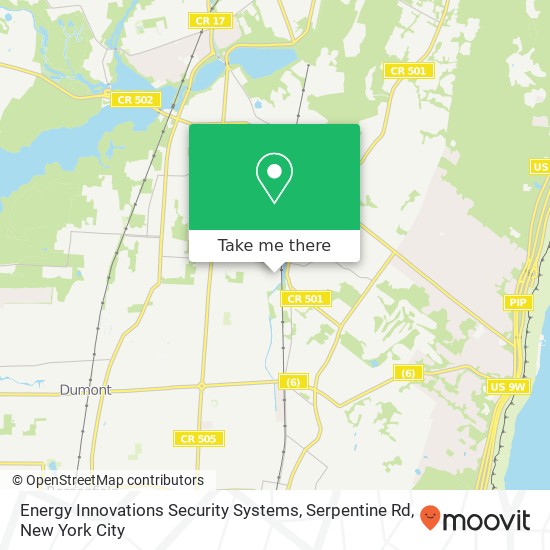 Mapa de Energy Innovations Security Systems, Serpentine Rd