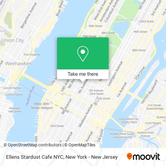 Mapa de Ellens Stardust Cafe NYC