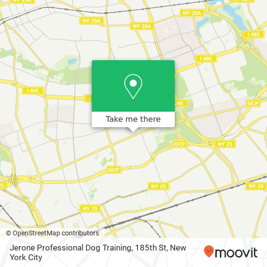 Jerone Professional Dog Training, 185th St map