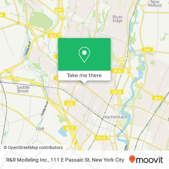 R&R Modeling Inc., 111 E Passaic St map