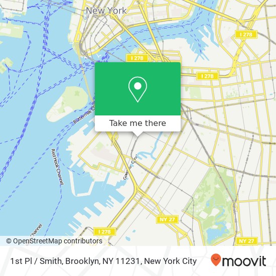 Mapa de 1st Pl / Smith, Brooklyn, NY 11231