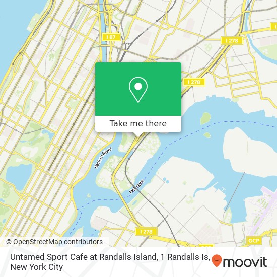 Untamed Sport Cafe at Randalls Island, 1 Randalls Is map