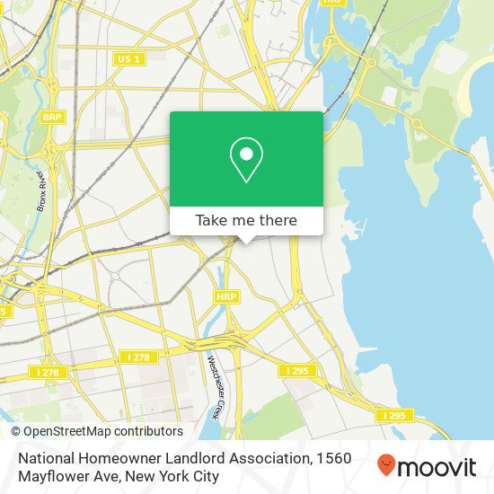 Mapa de National Homeowner Landlord Association, 1560 Mayflower Ave